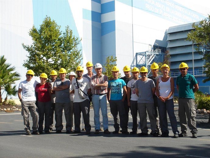 Alumnos de un curso impartido por Cáritas y con colaboración de Endesa. 