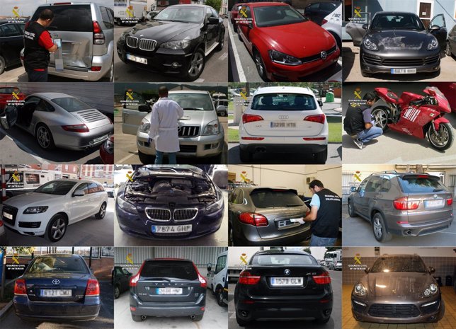 Guardia Civil desmantela una organización de robo y exportación de coches de luj