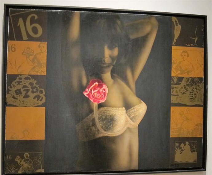 Una de las obras de Anzo expuestas en la La Nau 