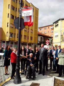 Inauguración de la calle a Emilo Muñiz 'El Negro' en Gijón
