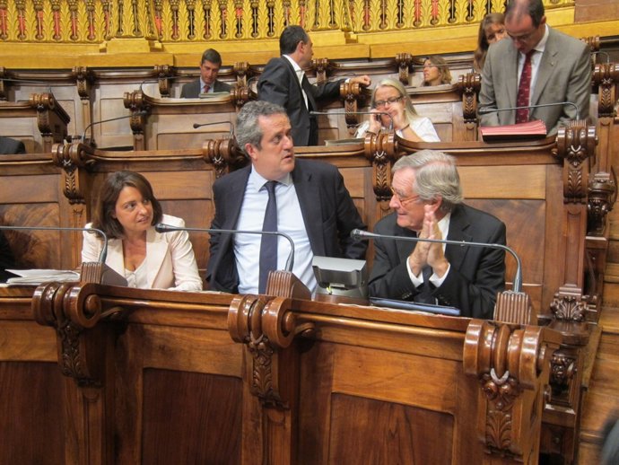 El alcalde Xavier Trias en el pleno del Ayuntamiento de Barcelona