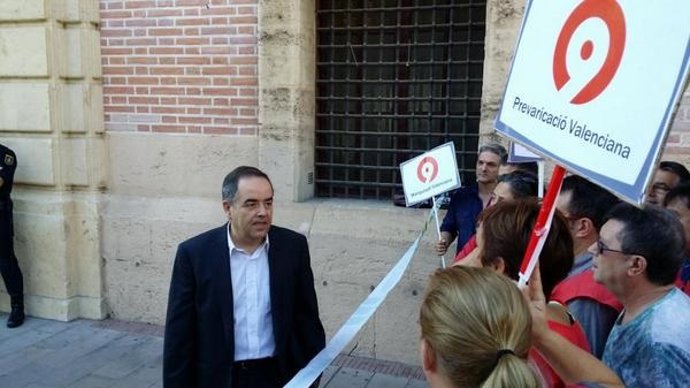 Ricardo Calatayud a su llegada al TSJCV