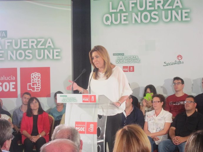 Susana Díaz durante su intervención en un acto público en Almería