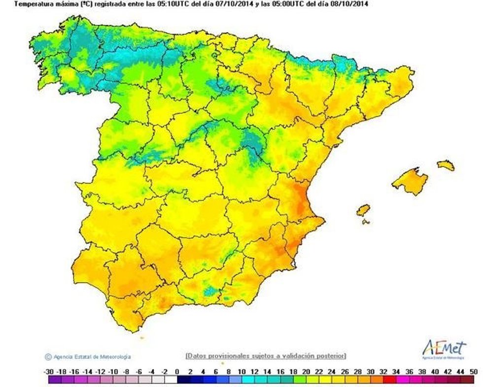 Xàtiva registra la temperatura más alta