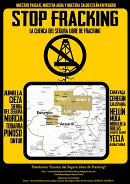 Movilizaciones contra el fracking en la cuenca del Segura