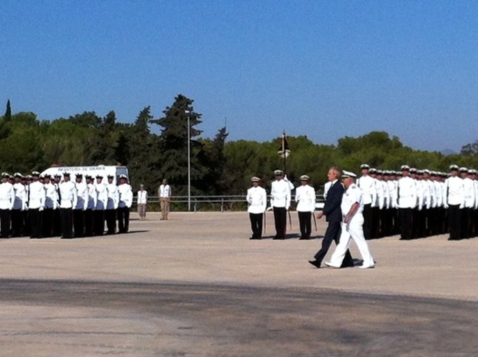 Imagen del ministro de Defensa, Pedro Morenés, en Cartagena