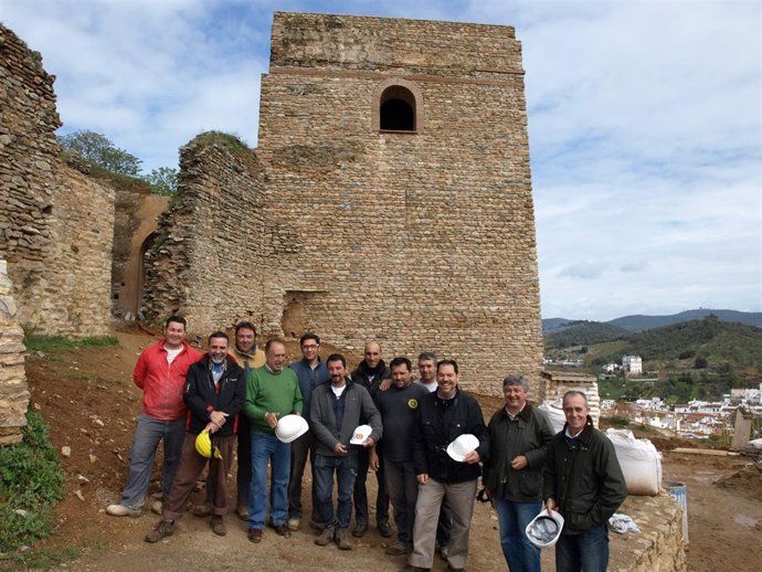 La torre del homenaje tras su reconstrucción.  