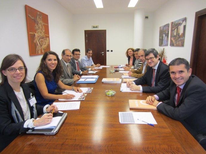  Iribas Preside La Reunión Con Representantes De La OCDE Y El Ministerio.