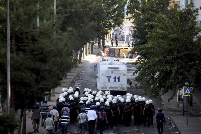 Manifestaciones de población kurda en Turquía.