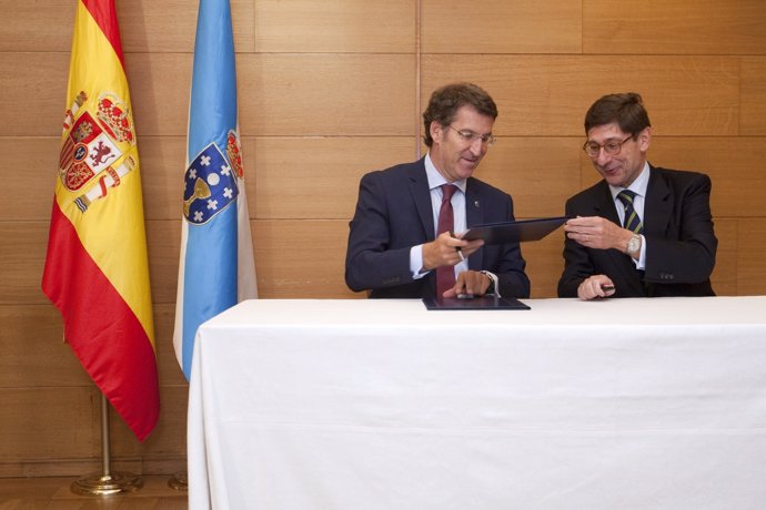 Feijóo y Goirigolzarri firman convenio de FP Dual en Galicia