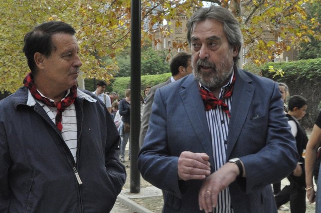 El alcalde de Zaragoza, Juan Alberto Belloch, y el consejero Jerónimo Blasco. 