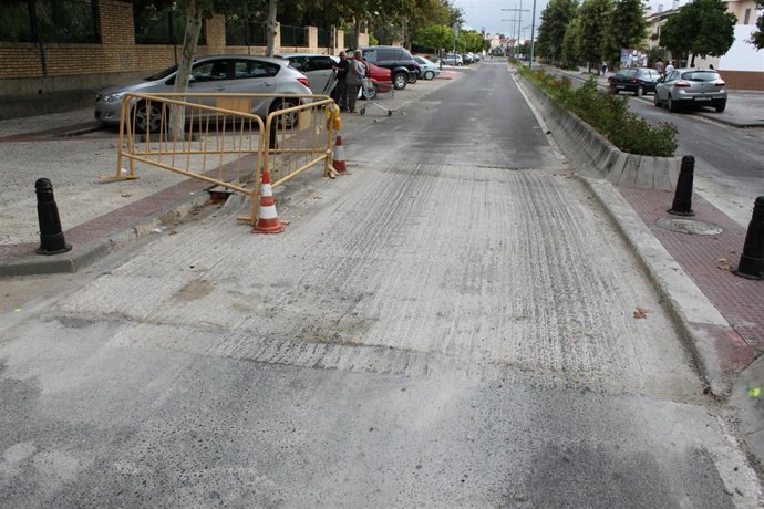 Obras en las calles de Lora del Río