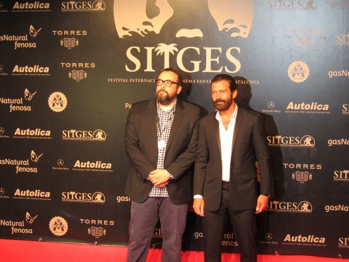Antonio Banderas y Gabe Ibáñez en Sitges