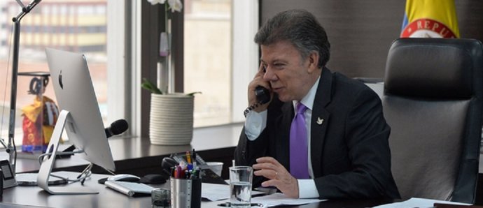 Santos habla con Obama sobre el proceso de paz en Colombia