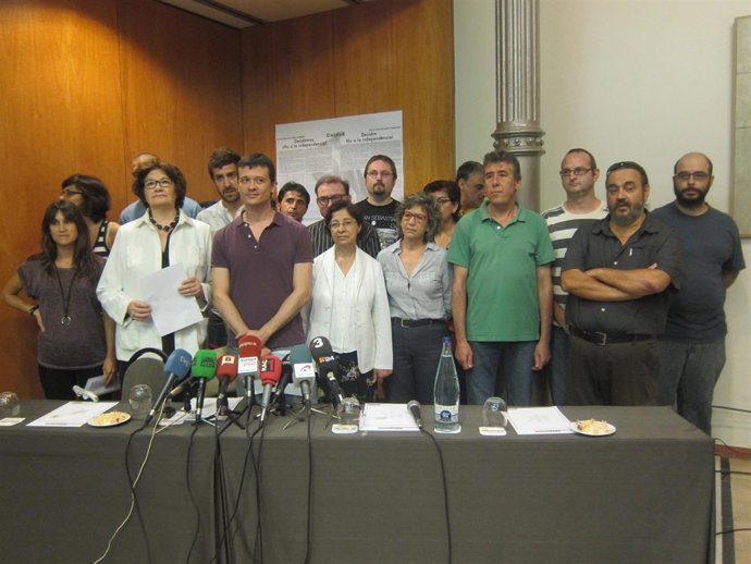 Presentación de un manifiesto de izquierdas contra la independencia de Catalunya