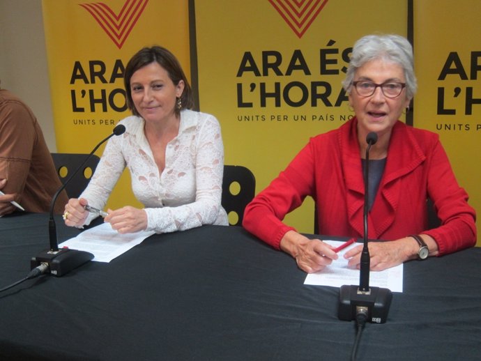 Carme Forcadell (ANC) Muriel Casals (Òmnium Cultural)