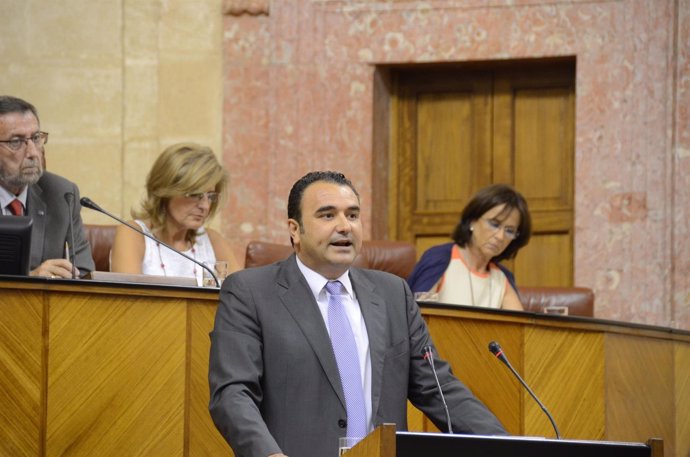José Cara, en la tribuna del parlamento andaluz