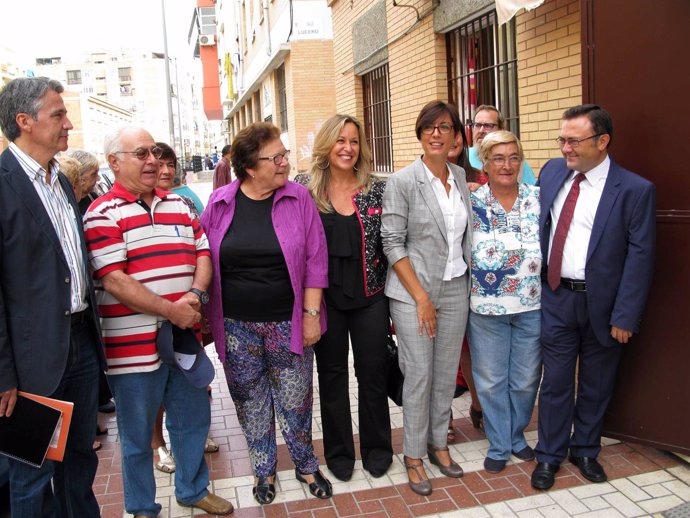 Trinidad Jiménez, María Gámez y Miguel Ángel Heredia PSOE con mayores