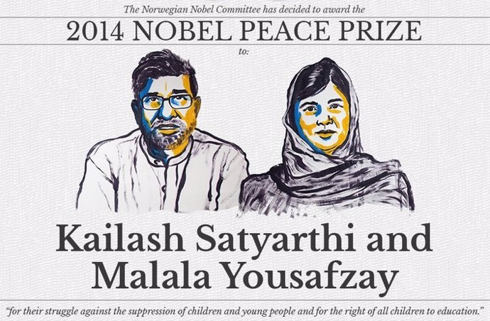 Malala y Kailash, anuncio oficial Nobel