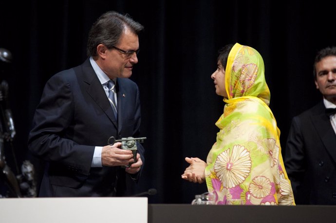 Artur Mas y Malala Yousafzai
