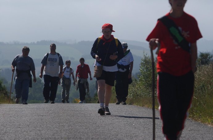 Peregrinos del Camino de Santiago (A Coruña)