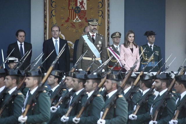 Los Príncipes de Asturias en el Desfile del 12 de Octubre