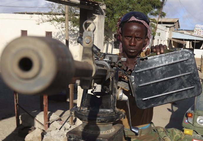 Soldado somalí en Barawe