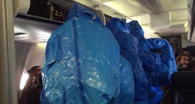 Broa de ébola en avión 