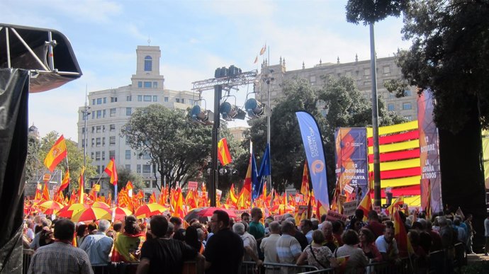 Manifestación de SCC en plaza Catalunya