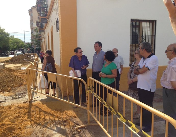 Espadas durante la visita