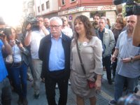 Dirigentes nacionales del PSOE, CCOO y UGT se concentran para dar su apoyo a Vicens