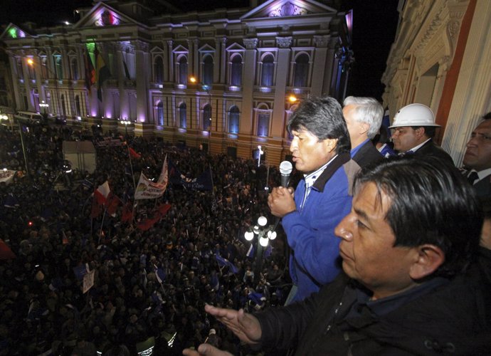 Evo Morales se dirige a los bolivianos tras su triunfo electoral