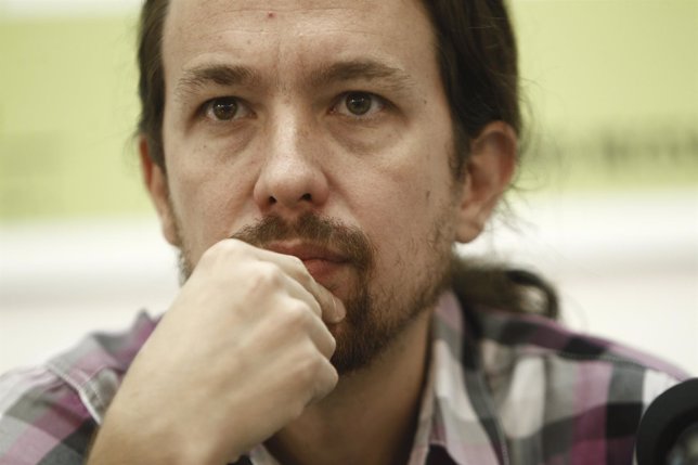 Pablo Iglesias en la presentación de un libro