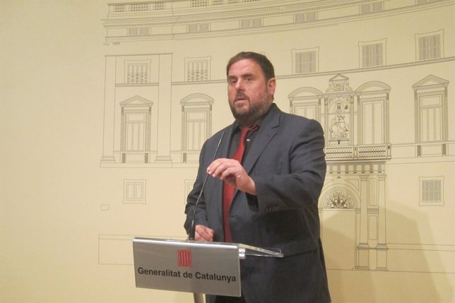 Oriol Junqueras comparece tras la convocatoria del 9N