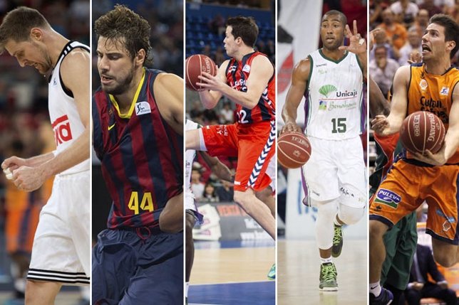 Los cinco participantes españoles de la Euroliga