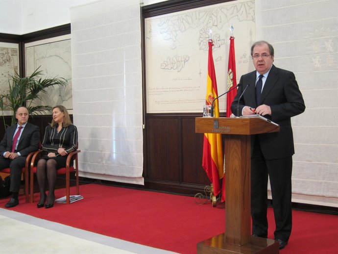 El presidente de la Junta, Juan Vicente Herrera