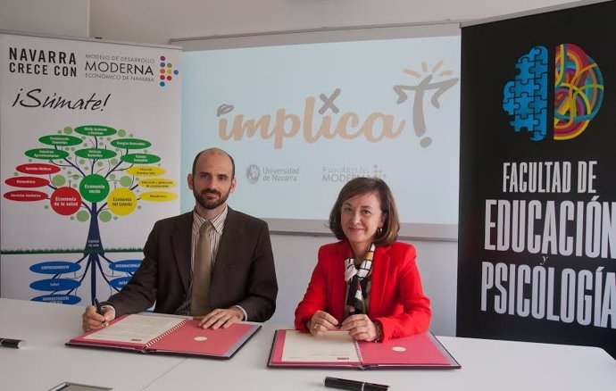 Convenio entre la Fundación Moderna y la Universidad de Navarra.