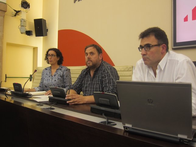 Marta Rovira, Oriol Junqueras, Lluís Salvadó (ERC)