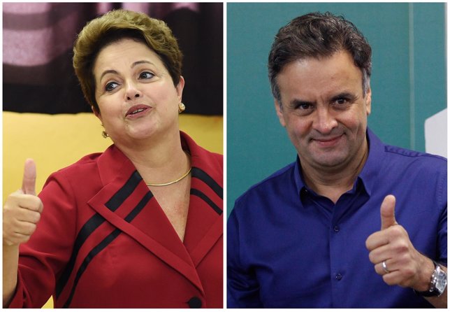 Dilma Rousseff y Aecio Neves