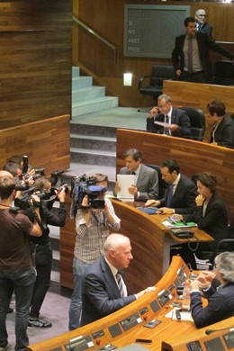 Javier Fernández, antes de intervenir