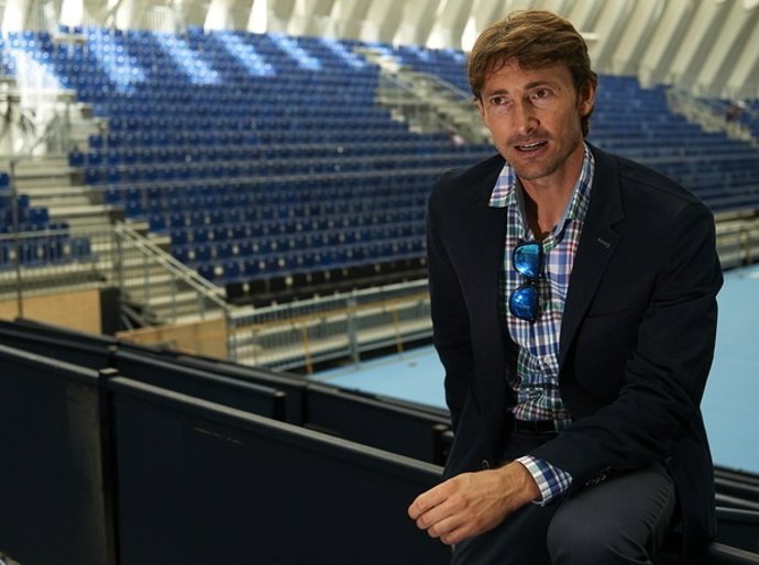 Juan Carlos Ferrero visitando la Ciudad de las Artes y las Ciencias