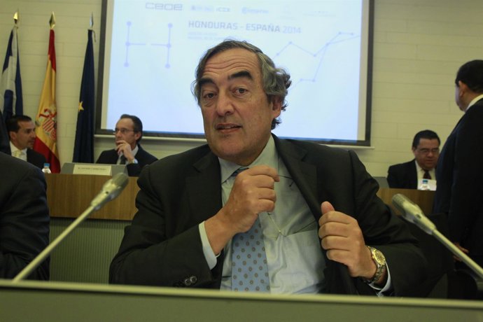 Juan Rosell en la sede de la CEOE