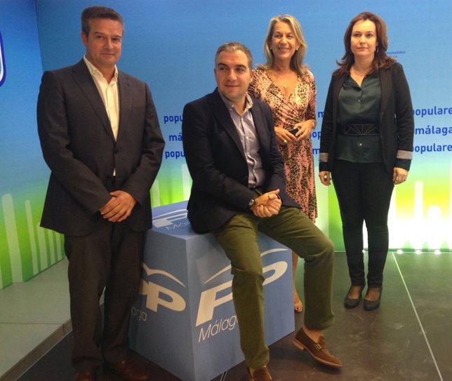 Víctor González, Elías Bendodo, Francisca Caracuel y Martín Rojo, PP