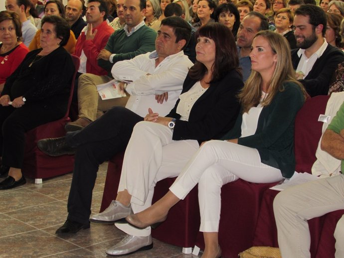 La presidenta del PSOE, Micaela Navarro, durante el acto