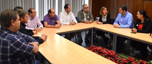Rodríguez con los trabajadores de Elcogas