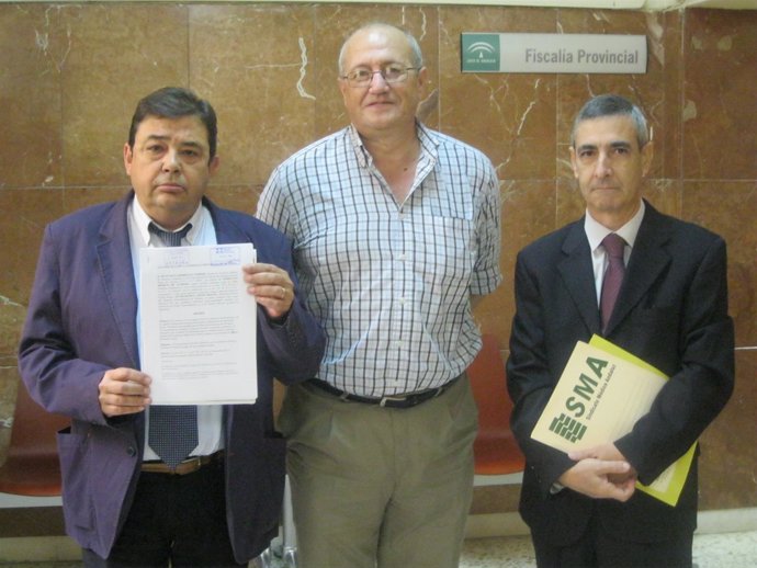 Nicasio Marín junto a Francisco Durbán y letrado de Simeal, Francisco Rodríguez