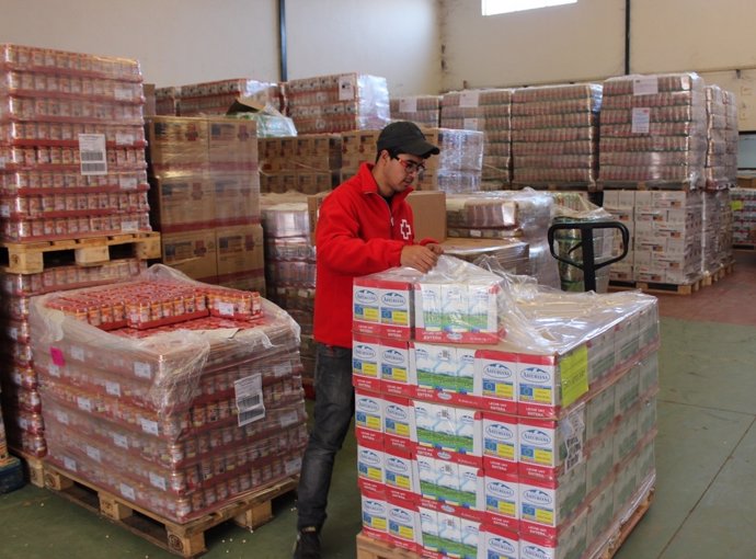 Alimentos a distribuir por parte de Cruz Roja