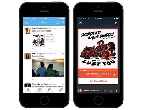 Twitter reproduce música en su página de inicio