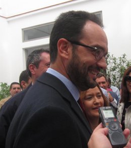 Antonio Hernando, este viernes en Sevilla