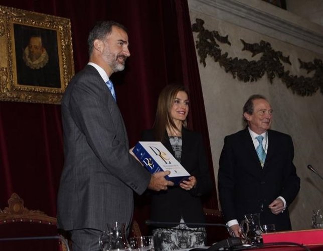 Los Reyes, en la presentación del Diccionario de la Lengua Española